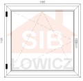Okno PVC 1165 x 1135 Lewe SIB Łowicz