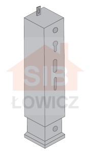 Słupek z blachą 140x140x1000