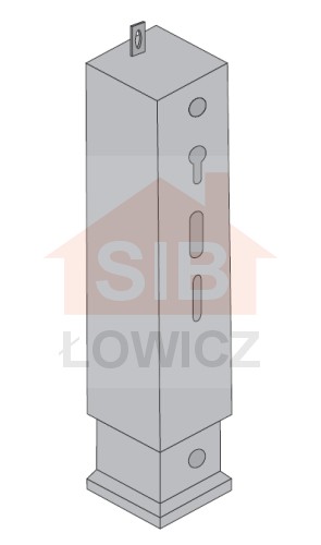 Słupek z blachą 140x140x1000