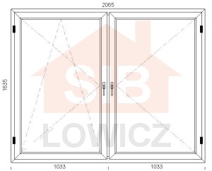 74. Okno VEKA (O55S) 2065 x 1635