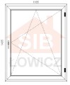 Okno PVC 1165 x 1435 Prawe SIB Łowicz