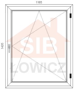 37. Okno VEKA (O32) 1165 x 1435