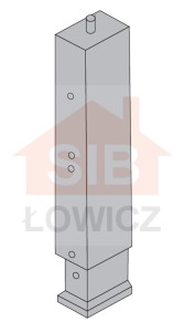 Słupek ze śrubą 120x180x1000