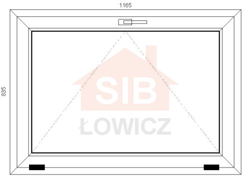 Okno PVC 1165 x 835 SIB Łowicz