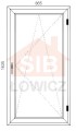 Okno PVC 865 x 1635 Prawe SIB Łowicz