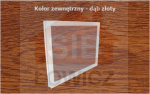 Okno inwentarskie złoty dąb/białe STAŁE 110x100 [cm]