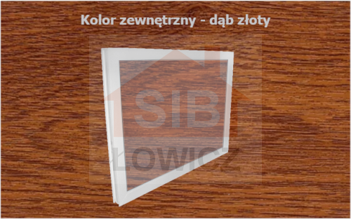 Typ: Okno inwentarskie PCV - NIEOTWIERANE | 
Kolor: złoty dąb/biały | 
Szyba zespolona o grubości 14mm | 
Wymiary: 
szerokość: 120cm, 
wysokość: 90cm