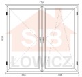 Okno PVC 1765 x 1635 Symetryczne Prawe
