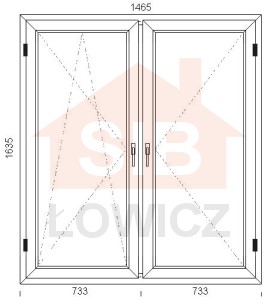 66. Okno VEKA (O51S) 1465 x 1635