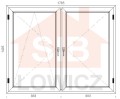 Okno PVC 1765 x 1435 Symetryczne Lewe