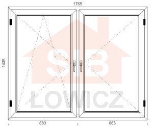 50. Okno VEKA (O37S) 1765 x 1435