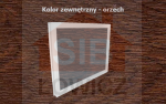 Okno inwentarskie orzech/białe STAŁE 110x100 [cm]