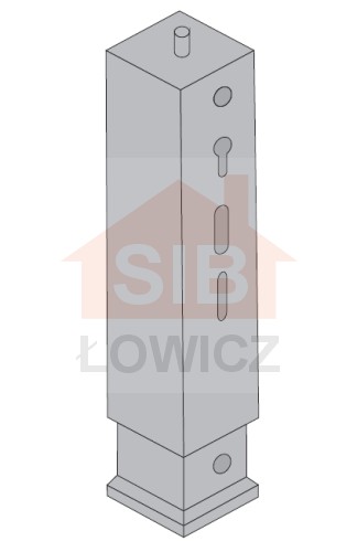 Słupek ze śrubą 140x140x1000