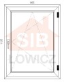 Okno PVC 865 x 1135 Prawe SIB Łowicz