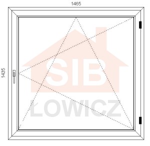 41. Okno VEKA (O34a) 1465 x 1435