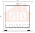 Okno PVC 865 x 835 SIB Łowicz