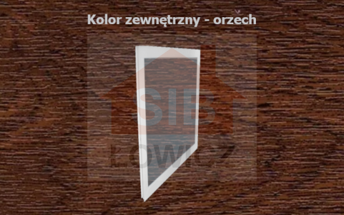 Typ: Okno inwentarskie PCV - NIEOTWIERANE | 
Kolor: orzech/biały | 
Szyba zespolona o grubości 14mm | 
Wymiary: 
szerokość: 70cm, 
wysokość: 110cm