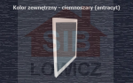 Okno inwentarskie antracyt/białe STAŁE 90x110 [cm]