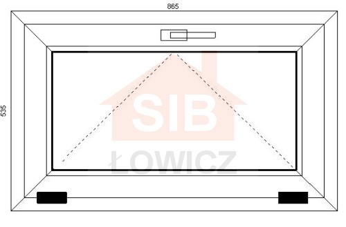 Okna PVC 865 x 535
