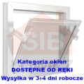 Typ: Okno inwentarskie PCV - UCHYLNE | DOSTĘPNE OD RĘKI | Kolor: biały | Szyba zespolona o grubości 14mm | Wymiary: szerokość: 90cm, wysokość: 60cm