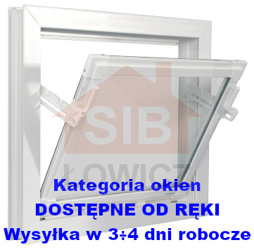 Typ: Okno inwentarskie PCV - UCHYLNE | DOSTĘPNE OD RĘKI | Kolor: biały | Szyba zespolona o grubości 14mm | Wymiary: szerokość: 120cm, wysokość: 60cm