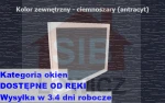 Okno inwentarskie antracyt/białe STAŁE 90x50 [cm] DOSTĘPNE OD RĘKI