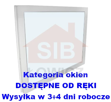 Typ: Okno inwentarskie PCV - NIEOTWIERANE |  Kolor: biały |  Szyba zespolona o grubości 14mm |  Wymiary:  szerokość: 120cm,  wysokość: 60cm