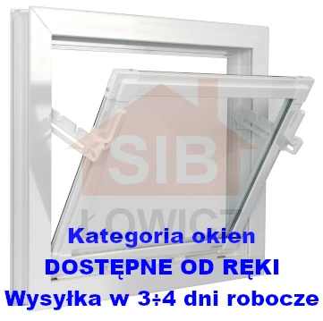 Typ: Okno inwentarskie PCV - UCHYLNE | DOSTĘPNE OD RĘKI | Kolor: biały | Szyba zespolona o grubości 14mm | Wymiary: szerokość: 120cm, wysokość: 90cm