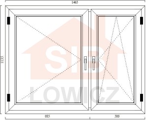 21. Okno Decco (O18) 1465 x 1135