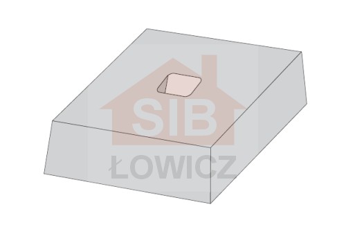 Stopa betonowa nogi stalowej