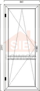 78. Okno Balkonowe VEKA (OB3p) 865 x 2095