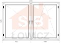 Okno PVC 2065 x 1435 Symetryczne Prawe