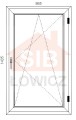 Okno PVC 865 x 1435 Prawe SIB Łowicz