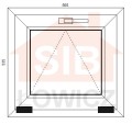 Okno PVC 565 x 535