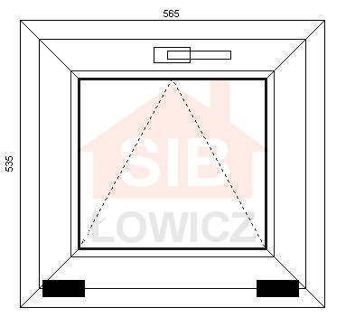Okno PVC 565 x 535