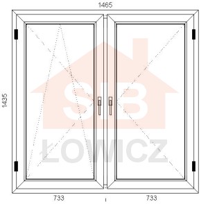 46. Okno VEKA (O35S) 1465 x 1435