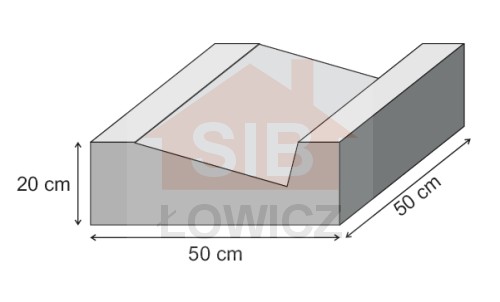 Płyta ściekowa typ trójkątny 50x50x20 SIB Łowicz
