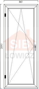 77. Okno Balkonowe VEKA (OB3) 865 x 2095