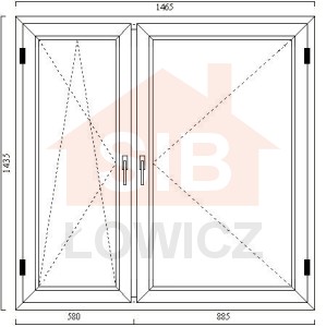 44. Okno Decco (O35) 1465 x 1435