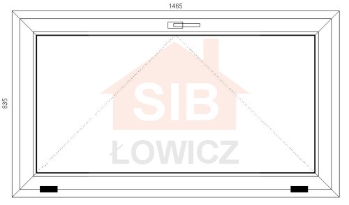 Okno PVC 1465 x 835 SIB Łowicz