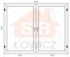 72. Okno VEKA (O54S) 2065 x 1635