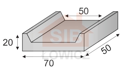 Koryto ściekowe melioracyjne typ 50x70x20 SIB Łowicz