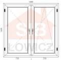 Okno PVC 1465 x 1435 Symetryczne Prawe SIB Łowicz