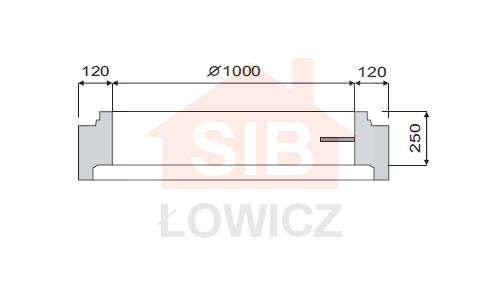 Betonowy krąg studzienny DN 250, 500, 1000 mm