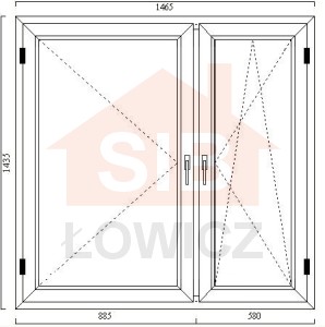 43. Okno Decco (O34) 1465 x 1435