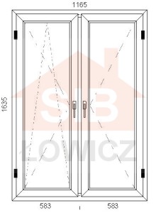 62. Okno VEKA (O49S) 1165 x 1635