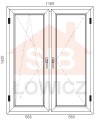 Okno PVC 1165 x 1435 Symetryczne Lewe SIB Łowicz