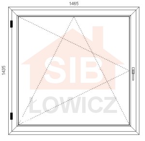 42. Okno VEKA (O35a) 1465 x 1435