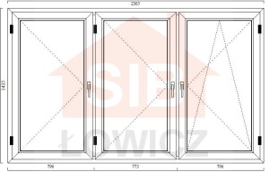55. Okno Decco (O40) 2365 x 1435