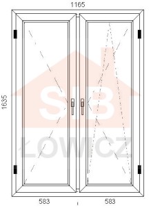 61. Okno VEKA (O48S) 1165 x 1635